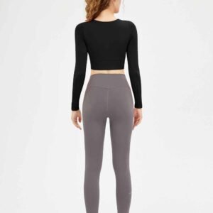 Black Longline Sports Bra Supportive Fit RUXI uk1598
