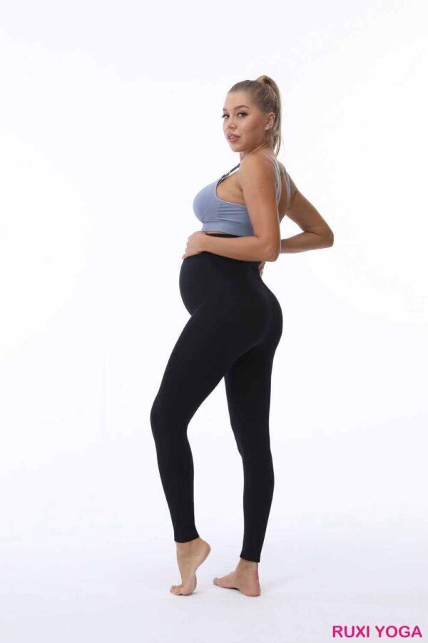 Black Running Leggings with Pockets for Women RUXI uk646