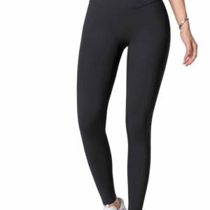 Brown Flare Leggings High Waist Yoga Pants RUXI uk509
