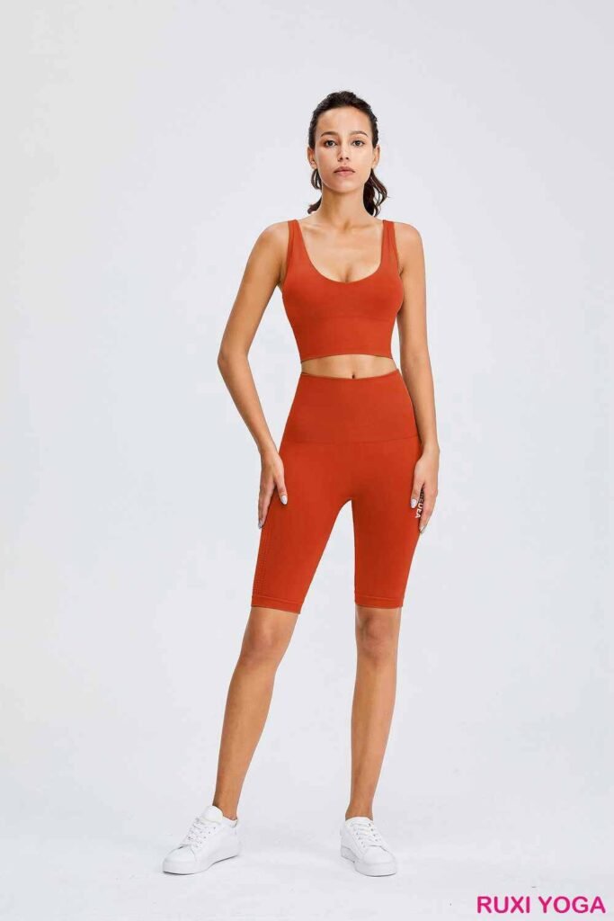 High Waisted Black Yoga Shorts for Women RUXI uk3795