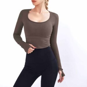 Seamless Crop Top Yoga Pants Set RUXI uk1049