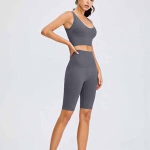 Vibrant Neon High Waist Stretch Yoga Pants RUXI uk427