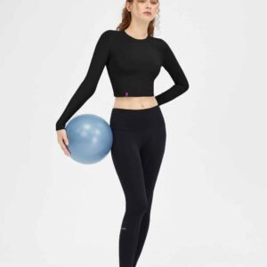 Womens Black Yoga Shorts Stretch Activewear RUXI uk1408